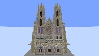 Cathédrale NotreDame de BonneEspérance sur Minecraft Créatif [upl. by Voleta365]