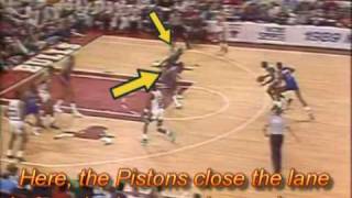 Michael Jordan vs Pistons Defense aka quotJordan Rulesquot [upl. by Vina203]