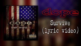 Dope  Survive lyric video [upl. by Eelrebmik]