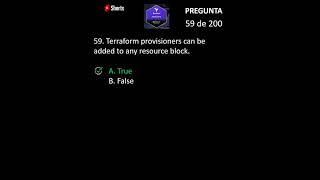 Examen de certificación Hashicorp Terraform 059 de 200 [upl. by Nilyak]