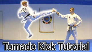 Taekwondo 360 Turning KickTornado Kick Tutorial  GNT How to [upl. by Weylin51]