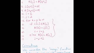 Merge Sort  Proof of correctness using loop invariance [upl. by Annaeirb]