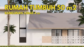 Rumah Sederhana 2 Kamar Tidur di Bangunan Melebar 4 Meter [upl. by Henka]