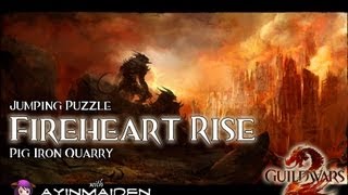 Guild Wars 2  Jumping Puzzle  Fireheart Rise Pig Iron Quarry [upl. by Elleinod428]