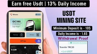 Best Usdt investment Site 2024  New Usdt earnings platform  Usdt coin earning platform 2024 today [upl. by Onaimad576]