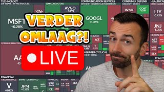 AANDELEN GAAN VERDER OMLAAG  LIVE BESPREKEN [upl. by Kilby369]