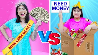 RICH POPULAR VS POOR NERD STUDENT  6 FUNNY SITUATIONS BEING RICH AND BROKE BY CRAFTY CRAFTS [upl. by Nerro]