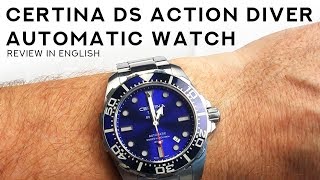 Certina DS Action Diver Automatic  Bold Blue Mens Dive Watch  Impressive Underwater Performance [upl. by Etnoved]