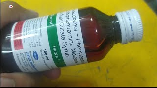 Sinarest Syrup  Chlorpheniramine Maleate Phenylephrine amp Paracetamol  Sodium Citrate Syrup [upl. by Etom]