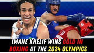 2024 Olympics Imane Khelifs Boxing Gold Win  paris olympics 2024  imane khelif olympics [upl. by Dzoba745]