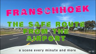 Driving the safest route from Cape Town airport to Franschhoek via N2 M5 N1 and then follow GPS [upl. by Enilrem]