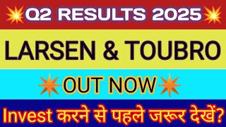 Larsen amp Toubro Q2 Results 2025 🔴 Larsen and Toubro Results 🔴 Larsen and Toubro Share Latest News [upl. by Cantone]