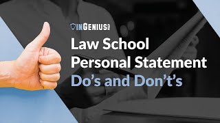 Law School Personal Statement Dos and Donts [upl. by Epillihp]