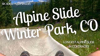 Alpine Slide Winter Park Colorado  Full Ride Unedited  4K 60FPS [upl. by Gibeon232]