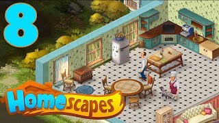 HOMESCAPES STORY WALKTHROUGH  PART 8 GAMEPLAY  OPENING KITCHEN [upl. by Huberty]