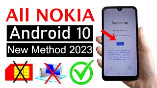 All Nokia ANDROID 10 FRP Unlock 2023 without pc  100 Working [upl. by Ahseuqal]