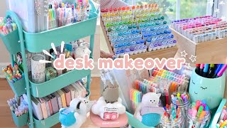 Desk  stationery organization makeover ✧･ﾟ⋆୨୧˚ [upl. by Alleon477]