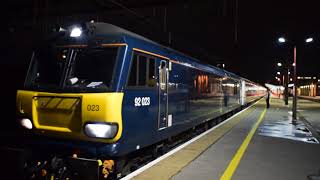 GBRf Class 92  92023 Departing Crewe With The Highland Sleeper [upl. by Sharline]