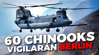 Alemania desplegará 60 helicópteros CH47F Chinook cerca de Berlín [upl. by Quickman]