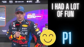 Max Verstappen interview P1 qualifying saudi arabia GP f1 maxverstappen saudigp formula1 [upl. by Adnah260]