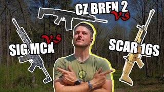 SCAR 16S vs Sig MCX vs CZ Bren 2 [upl. by Bouchard]