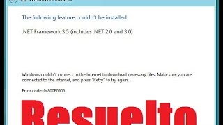 Como Reparar Error 0x800f081f NET Framework 35 en Windows 10 [upl. by Ahtnammas]