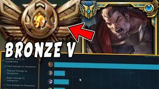 CHALLENGER Darius Goes Into BRONZE 5 HARD Smurfing in Bronze V  League of Legends [upl. by Oiralednac]