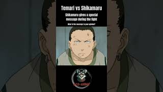 Temari vs Shikamaru Sikamaru gives a special message during the fight Naruto shorts [upl. by Johnsten]