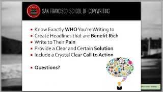 Copywriting Crash Course San Francisco School of Copywriting [upl. by Behre]