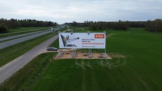 Billboard S61 Via Baltica Milewo kier Warszawa [upl. by Ecnahoy354]