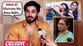 Arbaz Patel Shocking Reaction On Nikki Tamboli Mother Engagement Video Bigg Boss 18  EXCLUSIVE [upl. by Aisorbma]