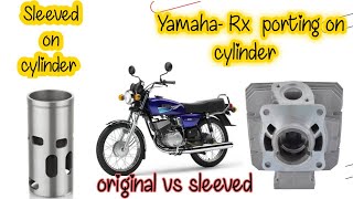 Yamaha Rx Porting and sleeved installation on cylinder [upl. by Itsrik182]