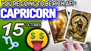 Capricorn ♑️💲YOU’RE GOING TO BE RICH AF 💲🤑 horoscope for today OCTOBER 15 2024 ♑️ capricorn tarot [upl. by Nylirehc]