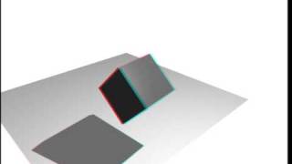 3D Anaglyph Hovering and Rotating Cube [upl. by Rakabuba]