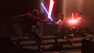 ObiWan Kenobi and Asajj Ventress VS Maul and Savage Opress John Williams Rescore [upl. by Leahkim]