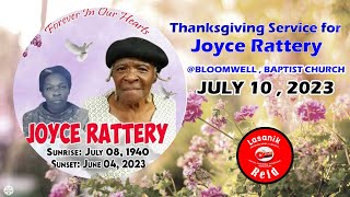 Joyce Rattery Thanksgiving Service [upl. by Elatsyrk73]