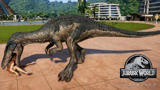 Jurassic World Evolution  Baryonyx amp Carnotaurus Breakout amp Fight 1080p 60FPS [upl. by Leoj]