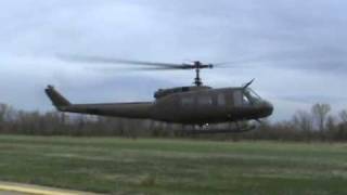 UH1H Huey startup and flyby [upl. by Eseuqcaj699]