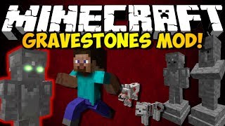 Minecraft Gravestones Mod WITHER CATACOMBS CREEPY MOBS GRAVE LOOT amp MORE HD [upl. by Anawak]