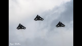 RAF Tornado GR4 finale 3 ship flypast at Cranfield airport 20022019 [upl. by Enimaj266]