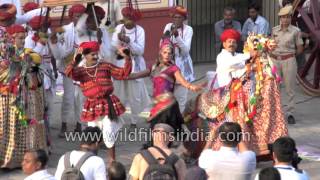 Rajasthani dancers perform Kachchi Gori dance at Tripolia Gate Jaipur [upl. by Matelda]