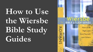 How to Use Warren Wiersbe Bible Study Series and BE Commentaries in a Small Group [upl. by Gilbertina]