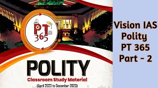 POLITY  UPSC PRELIMS 365 2024  Part  2  Vision IAS [upl. by Inalaehon]