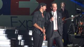 Peyton Manning and Luke Bryan singing Folsom Prison Blues 4272013 [upl. by Aserehc]