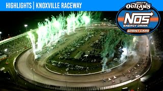 World of Outlaws NOS Energy Drink Sprint Cars Knoxville Raceway August 14 2021  HIGHLIGHTS [upl. by Nylauqcaj]