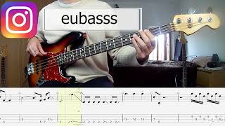 Bruno Mars Anderson Paak  Smokin Out The Window BASS COVER  PLAY ALONG TAB  SCORE [upl. by Niko]