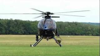 McDonnell Douglas MD500E R 502 helicopter takeoff fast flyby landing  Gödöllő 2011 [upl. by Ellerehs]