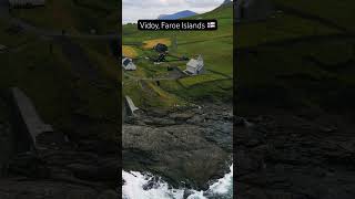 The island of Vidoy in the FaroeIslands djimavicair2 faroe drone nordictravel [upl. by Cadman]