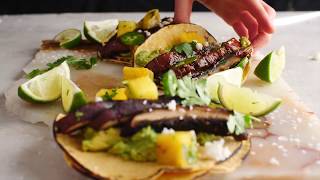 Asada Mushroom Tacos with Lime Smashed Avocado [upl. by Alimaj878]