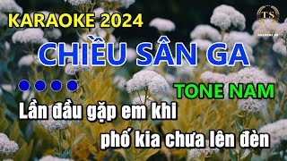 Chiều Sân Ga Karaoke Tone Nam  Sinh Nguyễn Karaoke [upl. by Deane457]